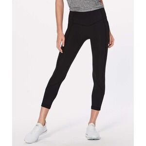 Lululemon All The Right Places Crop II 23" | Black | Women's Size 4 VGUC